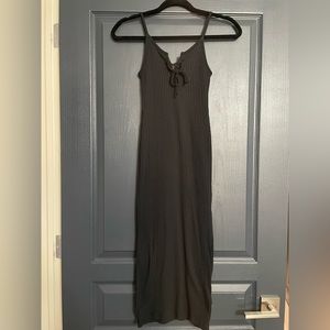 Topshop midi ribbed dress